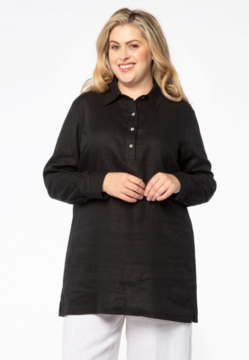 Yoek Shirt polo kraag | Zwart | Maat 54/56