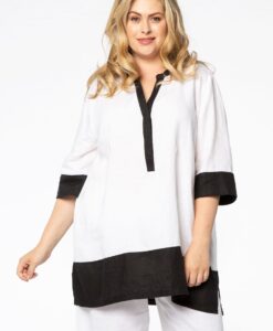 Yoek Tuniek colourblock | Zwart | Maat 50/52