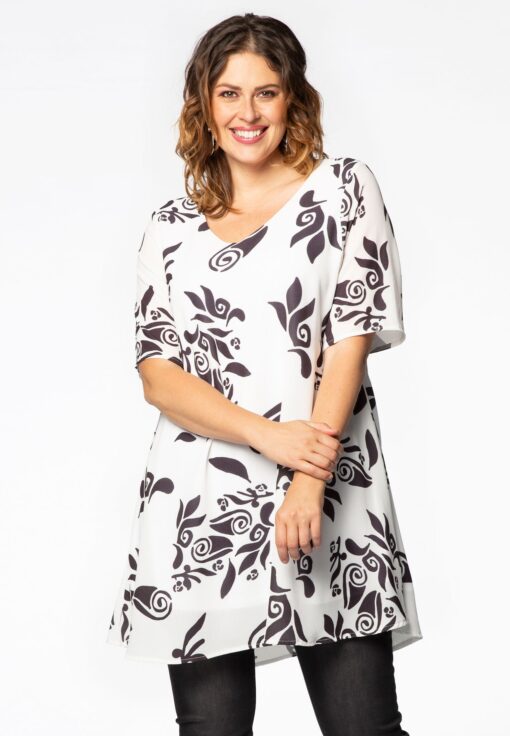 Yoek Tuniek wide bottom GAUDI | Zwart | Maat 38/40