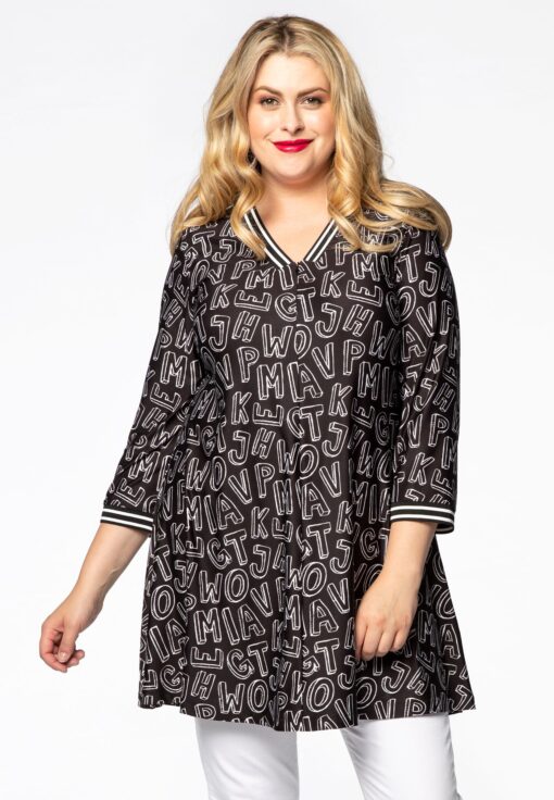 Yoek Tuniek wide bottom MIA | Zwart | Maat 38/40