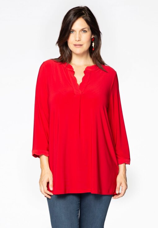 Yoek Tuniek met schulprand | Rood | Maat 46/48