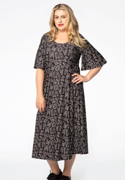 Yoek Jurk A-line MIA | Zwart | Maat 42/44