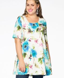 Yoek Tuniek wide bottom CORNFLOWER | Multi | Maat 58/60