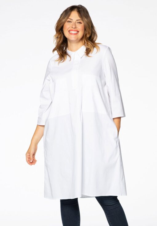 Yoek Jurk POPLIN | Wit | Maat 42/44