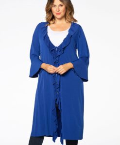 Yoek Vest met ruches | Licht Blauw | Maat 46/48