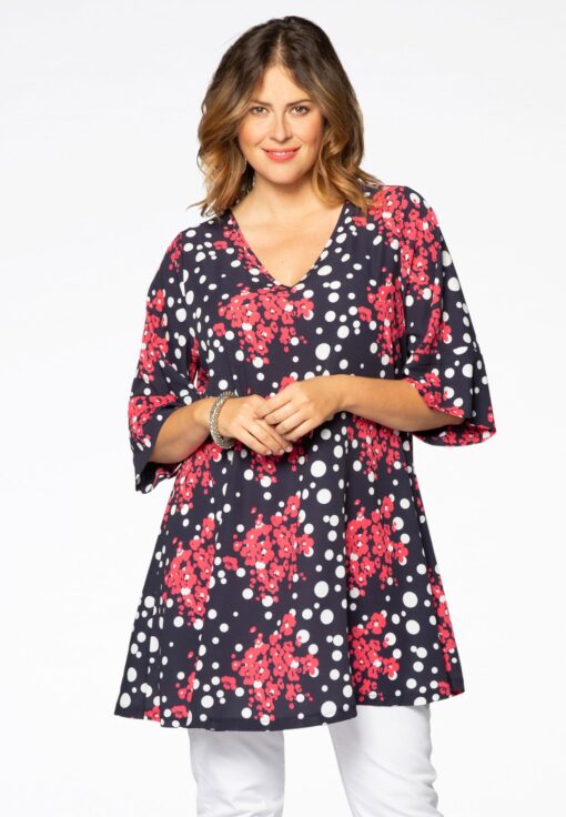 Yoek Tuniek FLORI DOT | Blauw | Maat 54/56