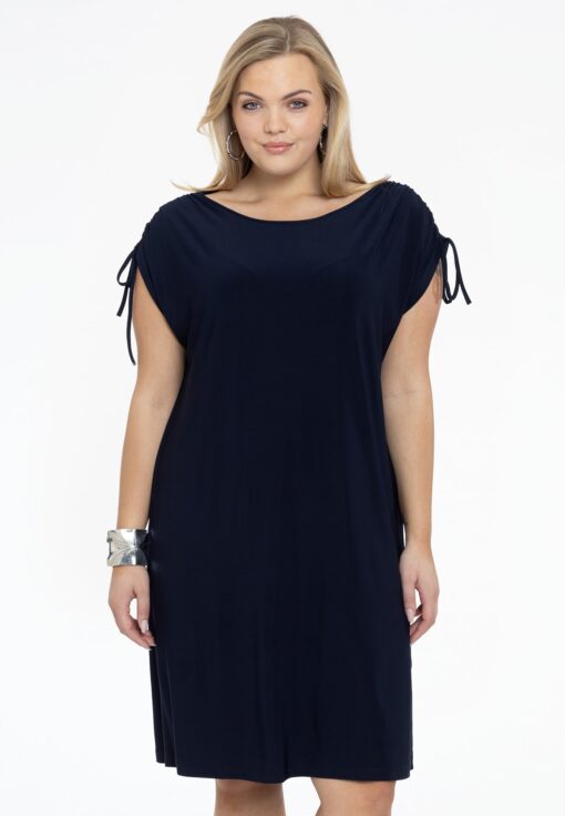 Yoek Jurk met strikjes | Blauw | Maat 42/44