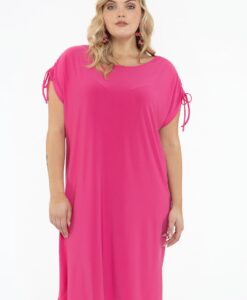 Yoek Jurk met strikjes | Roze | Maat 54/56