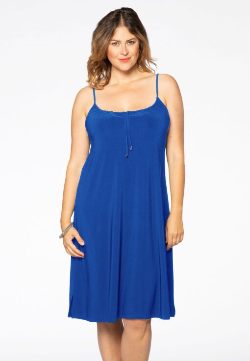 Yoek Jurk spaghetti | Licht Blauw | Maat 42/44
