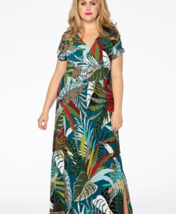 Yoek Maxi jurk JUNGLE | Multi | Maat 42/44