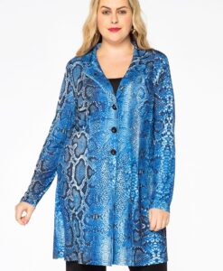 Yoek Lange blazer | Blauw | Maat 46/48