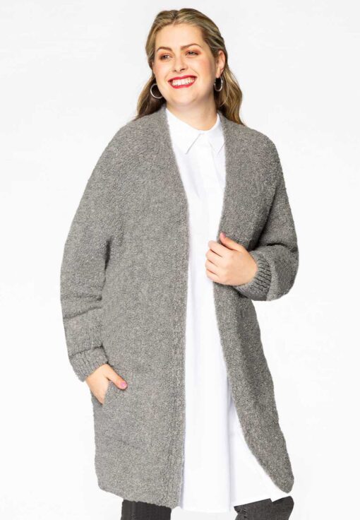 Yoek Cardigan TEDDY | Grijs | Maat 42/44