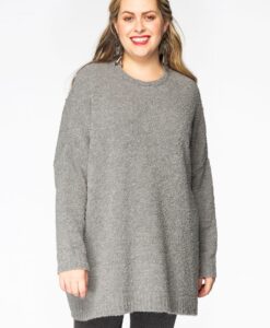 Yoek Pullover wijd TEDDY | Grijs | Maat 50/52