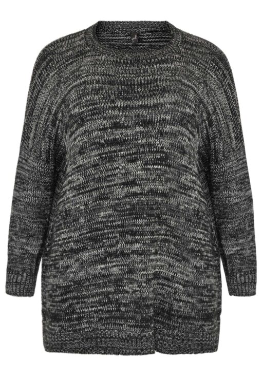 Yoek Pullover mouliné | Zwart | Maat 38/40