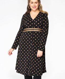 Yoek Vest wide bottom DOTS | Zwart | Maat 58/60