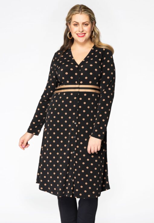 Yoek Vest wide bottom DOTS | Zwart | Maat 58/60