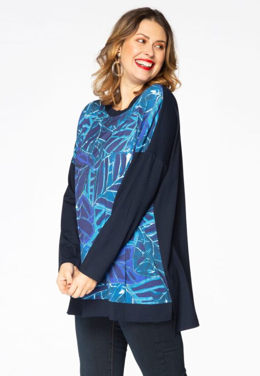Yoek Shirt wijd | Blauw | Maat 38/40