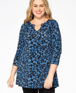 Yoek Tuniek flare ketting MILLEFLEUR | Blauw | Maat 58/60