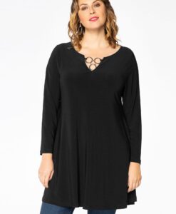 Yoek Tuniek wide bottom ringen | Zwart | Maat 54/56