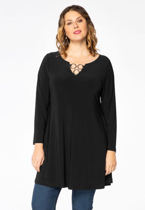 Yoek Tuniek wide bottom ringen | Zwart | Maat 54/56