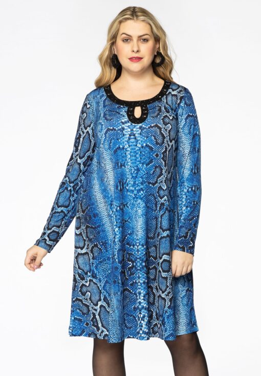 Yoek Jurk A-lijn | Blauw | Maat 50/52