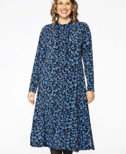 Yoek Jurk met knoopjes MILLEFLEUR | Blauw | Maat 38/40