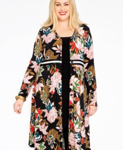 Yoek Vest met tailleband TOKYO | Zwart | Maat 54/56