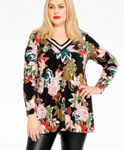 Yoek Tuniek wide bottom TOKYO | Zwart | Maat 46/48