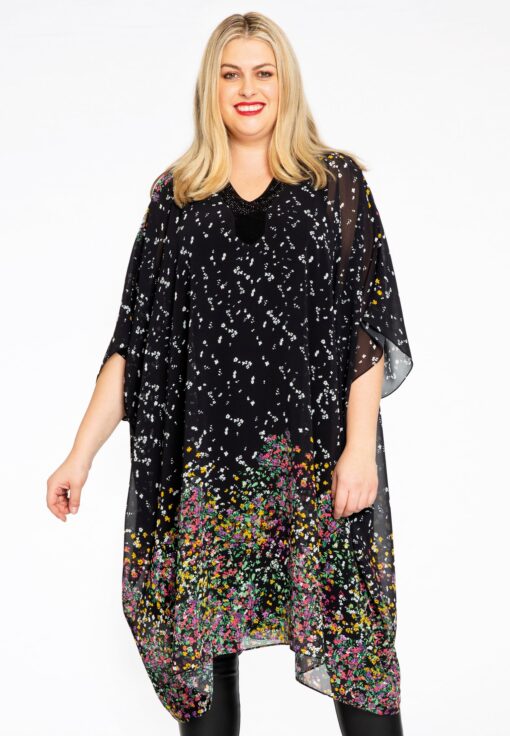Yoek Jurk vierkant EDEN | Zwart | Maat 38/40