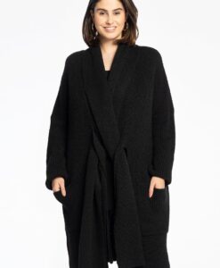 Yoek Vest met shawlkraag | Zwart | Maat 38/40