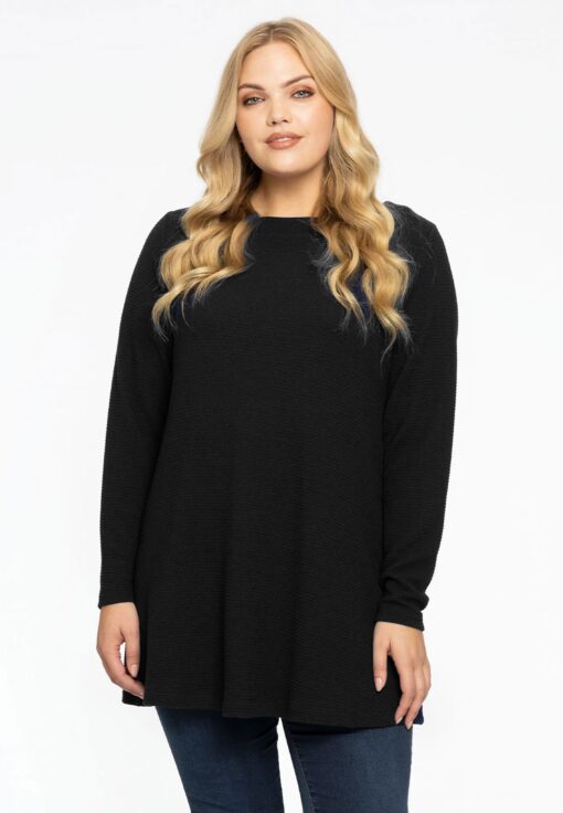 Yoek Tuniek flare boothals | Zwart | Maat 38/40