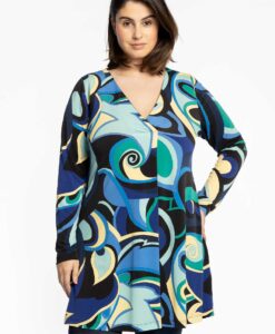 Yoek Shirt geplooid FUNK | Zwart | Maat 38/40