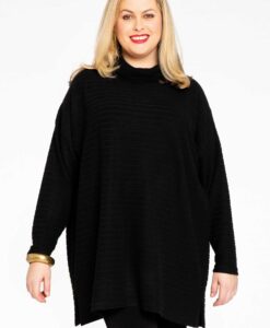 Yoek Pullover high neck | Zwart | Maat 58/60