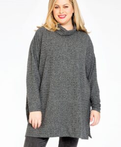 Yoek Pullover high neck | Grijs | Maat 58/60