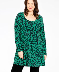 Yoek Tuniek wide bottom BELLA | Zwart | Maat 42/44