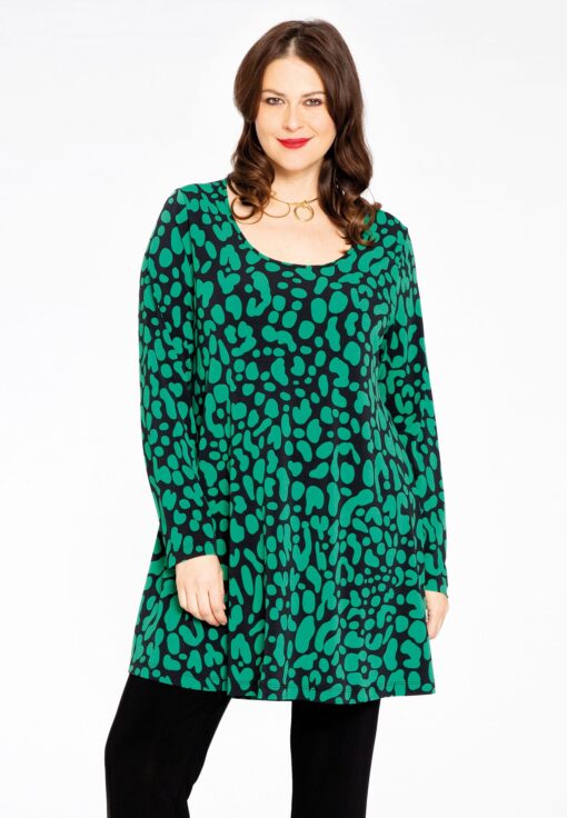 Yoek Tuniek wide bottom BELLA | Zwart | Maat 42/44