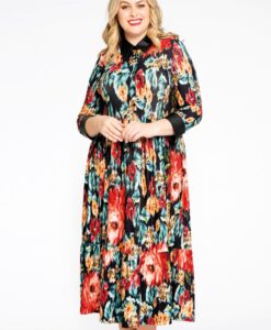 Yoek Jurk met volant BYZANTINE | Zwart | Maat 42/44