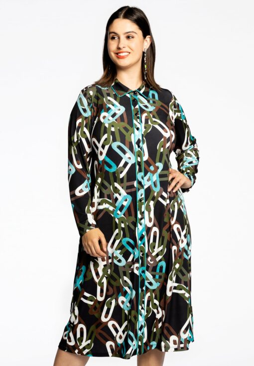 Yoek Blouse midi AMY | Zwart | Maat 54/56