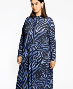 Yoek Blouse midi KAMEO | Blauw | Maat 54/56