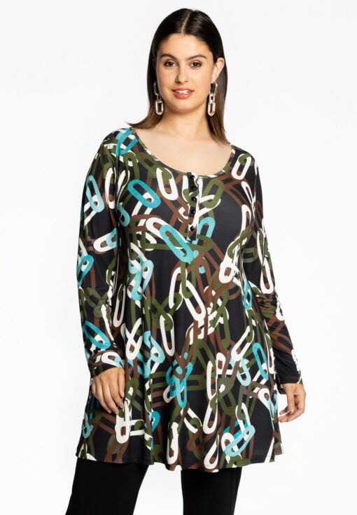 Yoek Tuniek wide bottom AMY | Zwart | Maat 42/44