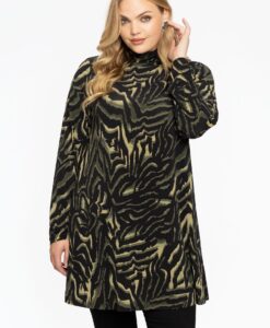 Yoek Tuniek wide bottom turtleneck KAMEO | Groen | Maat 38/40
