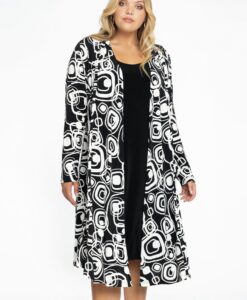 Yoek Cardigan met plooien BAUHAUS | Zwart | Maat 42/44