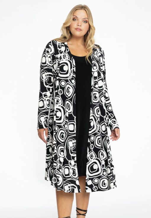 Yoek Cardigan met plooien BAUHAUS | Zwart | Maat 42/44