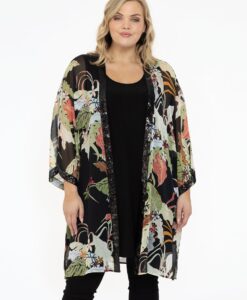 Yoek Kimono ZAZOE | Zwart | Maat 54/56