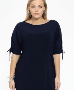 Yoek Tuniek met plooien | Blauw | Maat 42/44