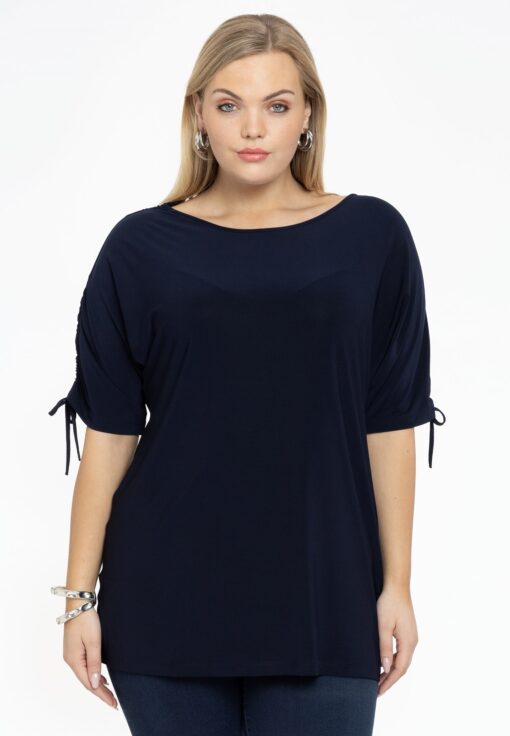 Yoek Tuniek met plooien | Blauw | Maat 42/44