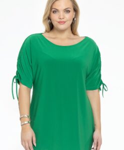 Yoek Tuniek met plooien | Groen | Maat 54/56