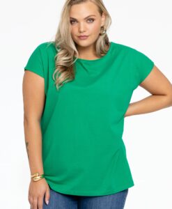 Yoek T-shirt kapmouwen | Groen | Maat 38/40