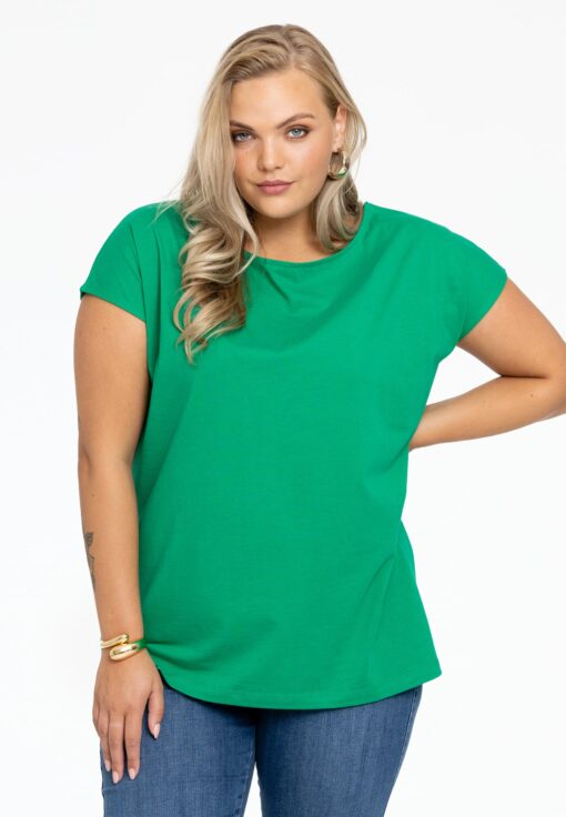 Yoek T-shirt kapmouwen | Groen | Maat 38/40