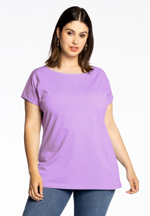 Yoek T-shirt kapmouwen | Licht Paars | Maat 50/52
